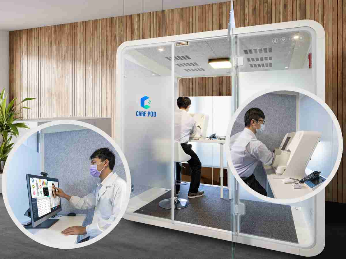 达擎于医疗科技展中展出＂远距诊疗舱＂，，，，以因应医疗数字化及社会高龄化趋势下、、复诊及慢性病患等族群对于远距看诊需求逐渐升高所推出的创新整合方案。。多功能合一、、高隐私性的远距诊疗舱可根据病患端与医师端的不同需求，，，，提供弹性化及客制化功能，，，节省医生和病患的精力及时间